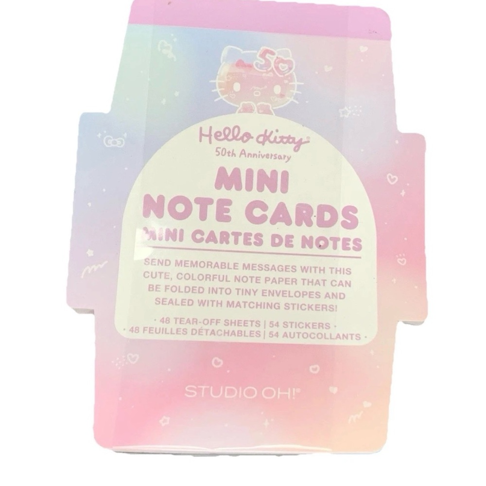 NWT Hello Kitty 50TH Anniversary Mini Memo With Stickers